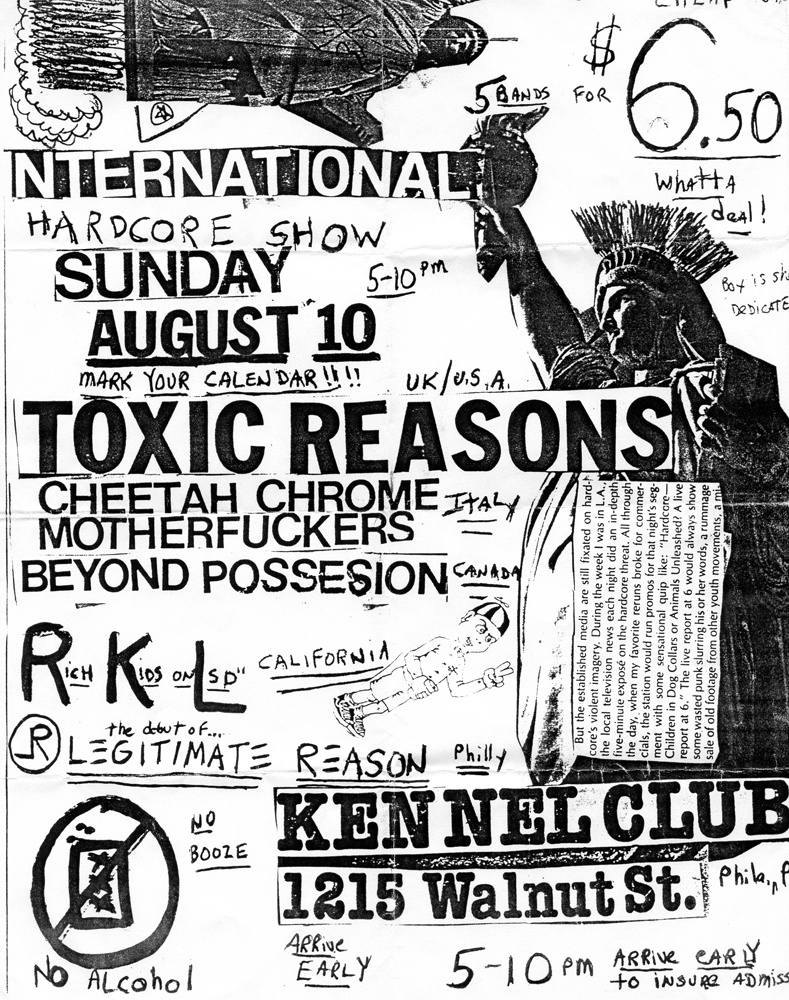 Toxic Reasons + CCM @ Kennel, Philadelphia 8-10-86
